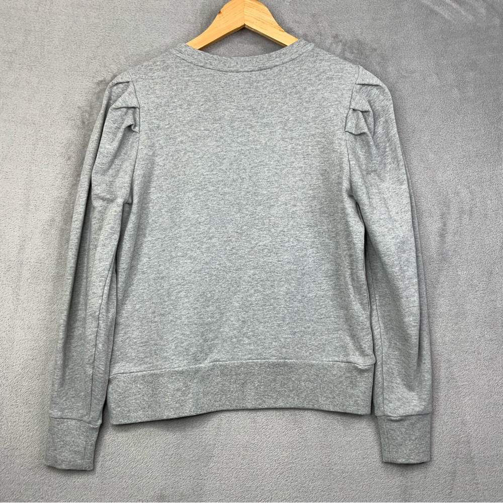 Charter Club Women’s PM Long Sleeve Gray Scottie Dog Graphic Puff Sweatshirt. - Picture 2 of 7